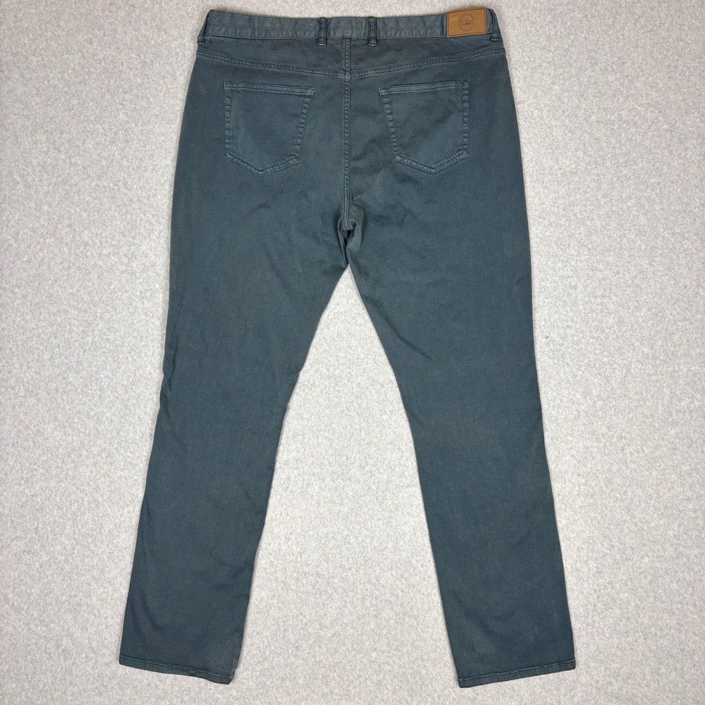 Peter Millar Ultimate Sateen 5 Pocket Pants Mens 40 Grey Straight Leg Stretch - Picture 8 of 10